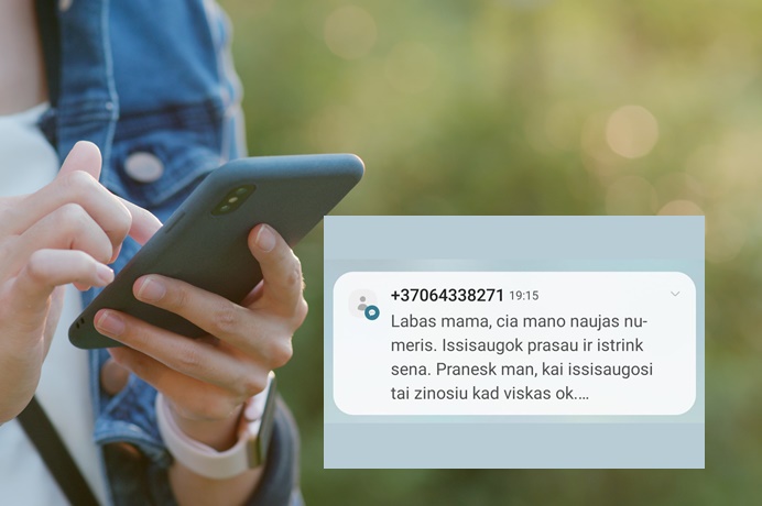 „Labas, mama“ atakos grįžo kitu formatu: lietuvių telefonus pasiekė naujo tipo sukčių SMS žinutės