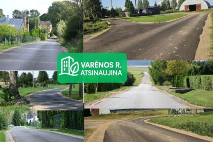 Suremontuoti keliai Varėnos rajone